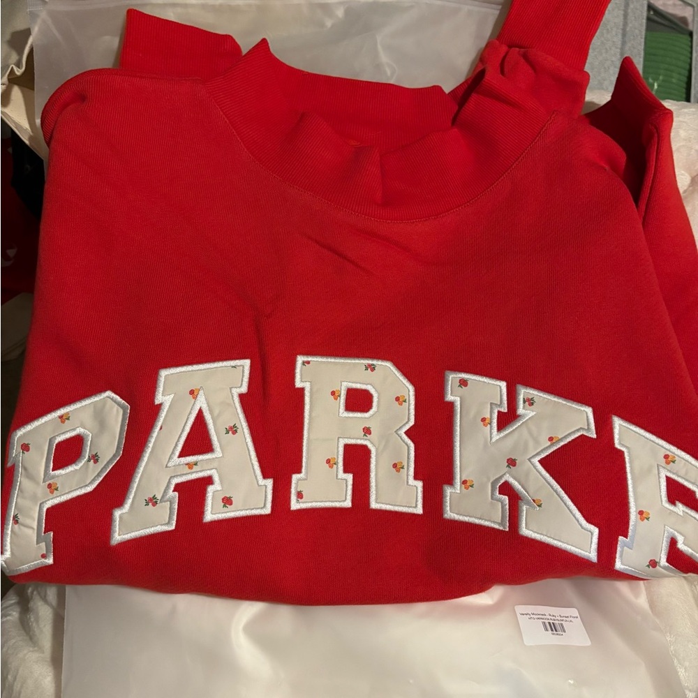 PARKE Varsity Mockneck - Ruby & Sunset Floral (L/XL)